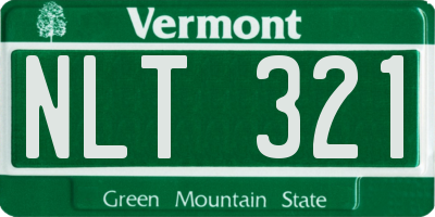 VT license plate NLT321