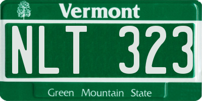 VT license plate NLT323
