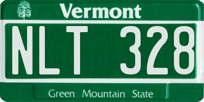 VT license plate NLT328