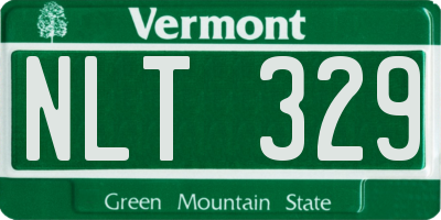 VT license plate NLT329
