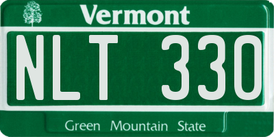 VT license plate NLT330