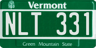 VT license plate NLT331