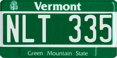 VT license plate NLT335