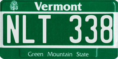 VT license plate NLT338