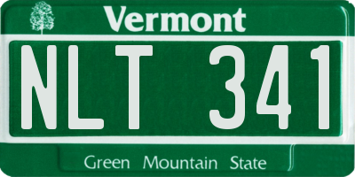 VT license plate NLT341