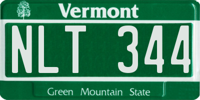 VT license plate NLT344