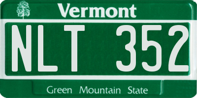 VT license plate NLT352