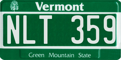 VT license plate NLT359