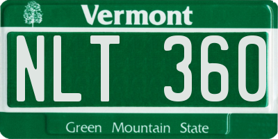 VT license plate NLT360