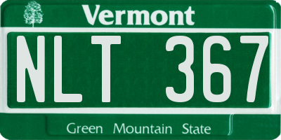 VT license plate NLT367