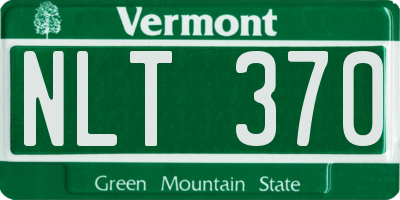 VT license plate NLT370