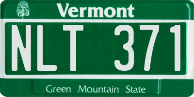 VT license plate NLT371