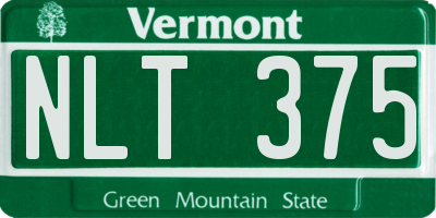 VT license plate NLT375