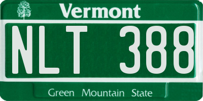 VT license plate NLT388