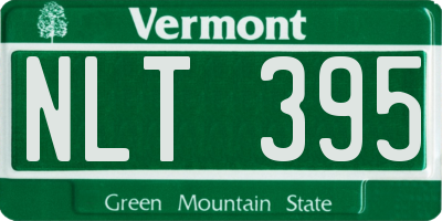 VT license plate NLT395