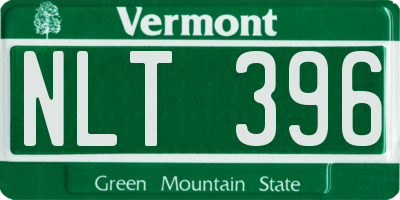 VT license plate NLT396