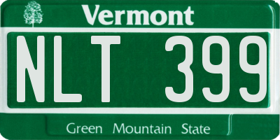 VT license plate NLT399