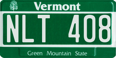 VT license plate NLT408