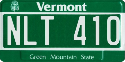 VT license plate NLT410