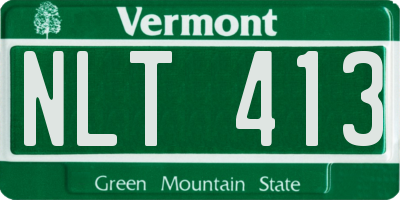 VT license plate NLT413