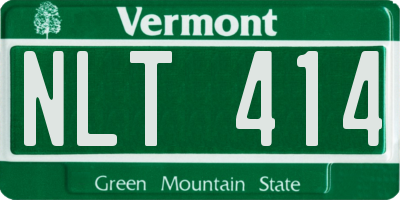VT license plate NLT414