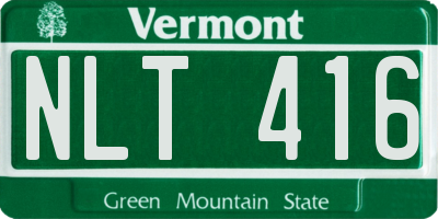 VT license plate NLT416