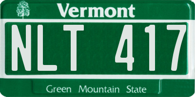 VT license plate NLT417