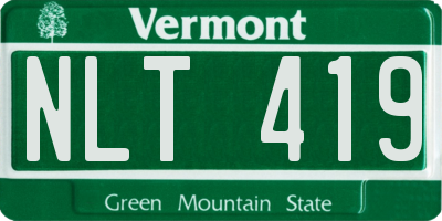 VT license plate NLT419