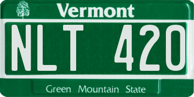VT license plate NLT420