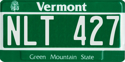 VT license plate NLT427