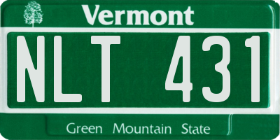 VT license plate NLT431