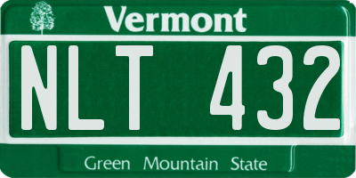 VT license plate NLT432