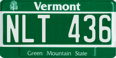 VT license plate NLT436