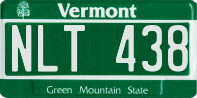 VT license plate NLT438