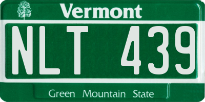 VT license plate NLT439