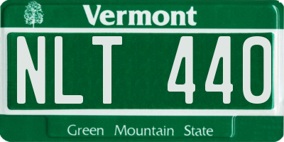 VT license plate NLT440
