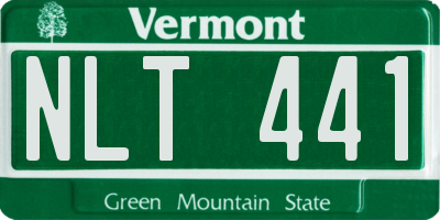 VT license plate NLT441