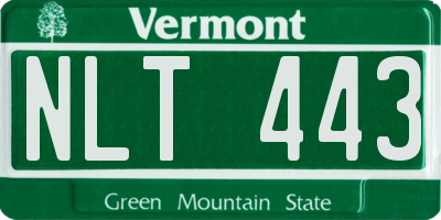 VT license plate NLT443