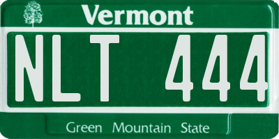 VT license plate NLT444