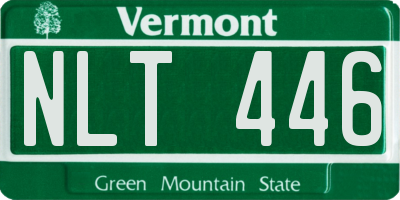 VT license plate NLT446