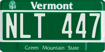 VT license plate NLT447