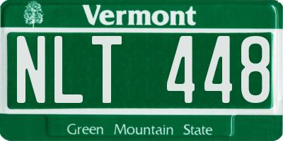 VT license plate NLT448