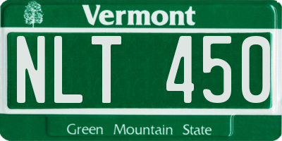VT license plate NLT450