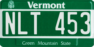 VT license plate NLT453