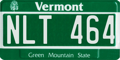 VT license plate NLT464