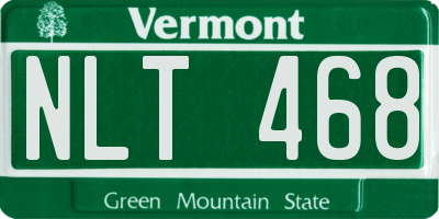VT license plate NLT468