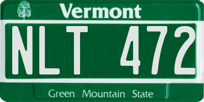 VT license plate NLT472
