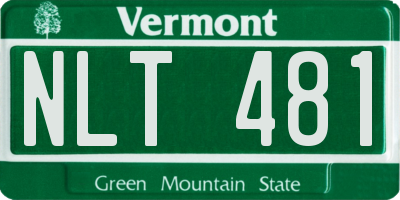 VT license plate NLT481