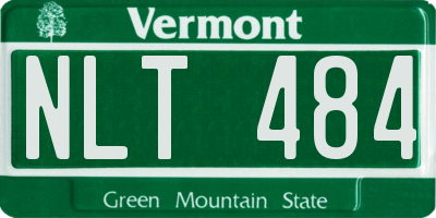 VT license plate NLT484