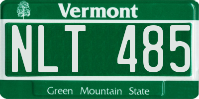 VT license plate NLT485